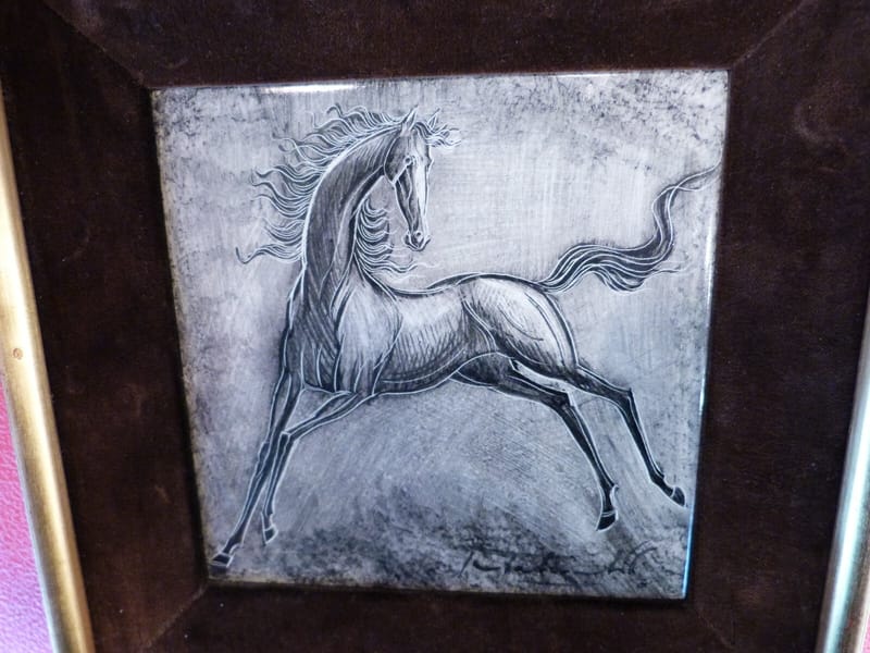 Taburet Carreau Céramique Cheval Jean Claude Taburet 1926 2013 — vue 2