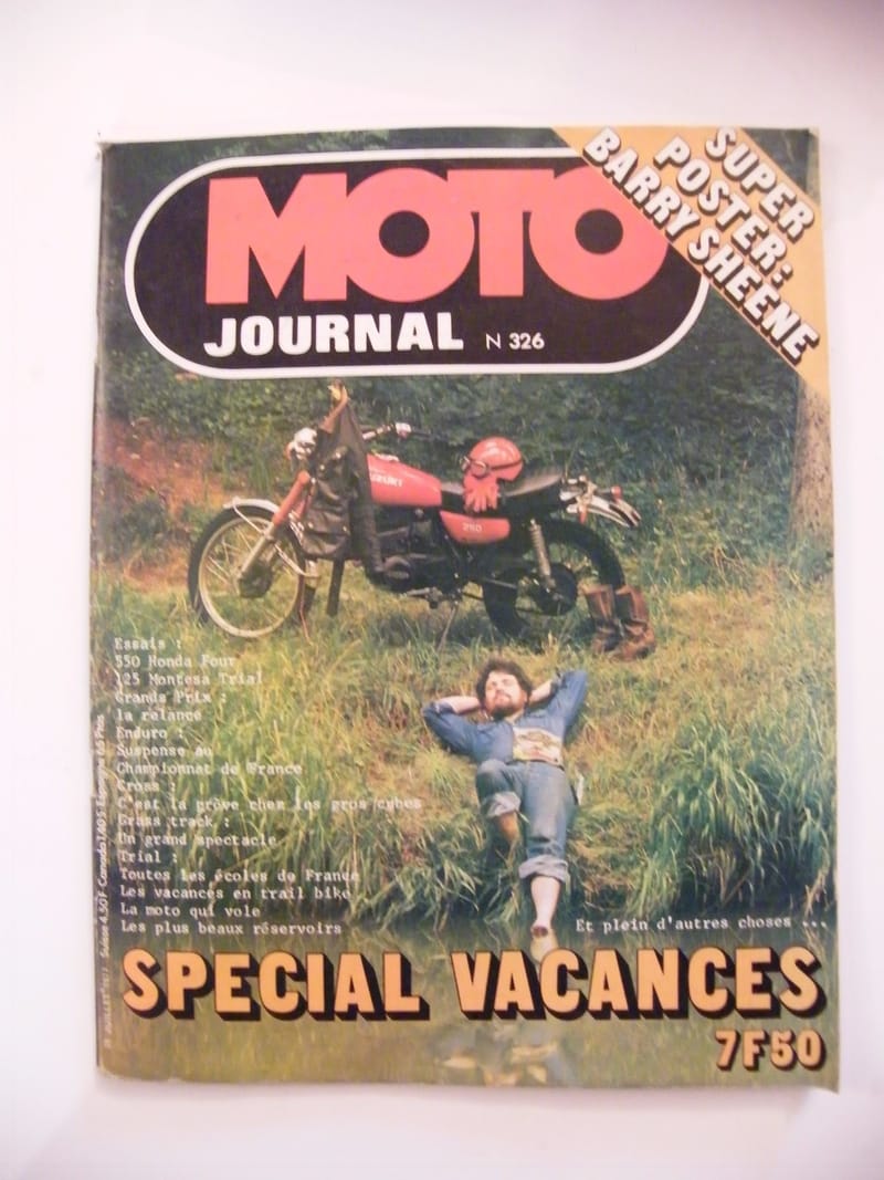 "Moto Journal Juillet 1977 N°326 550 Honda 125 Montesa Trial Sheene"