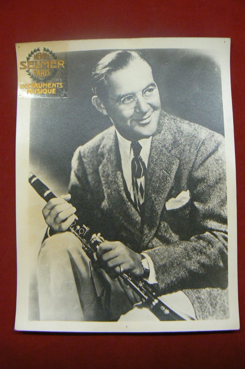 "Photographie Benny GOODMAN Musicien Américain Clarinettiste  Années 50"