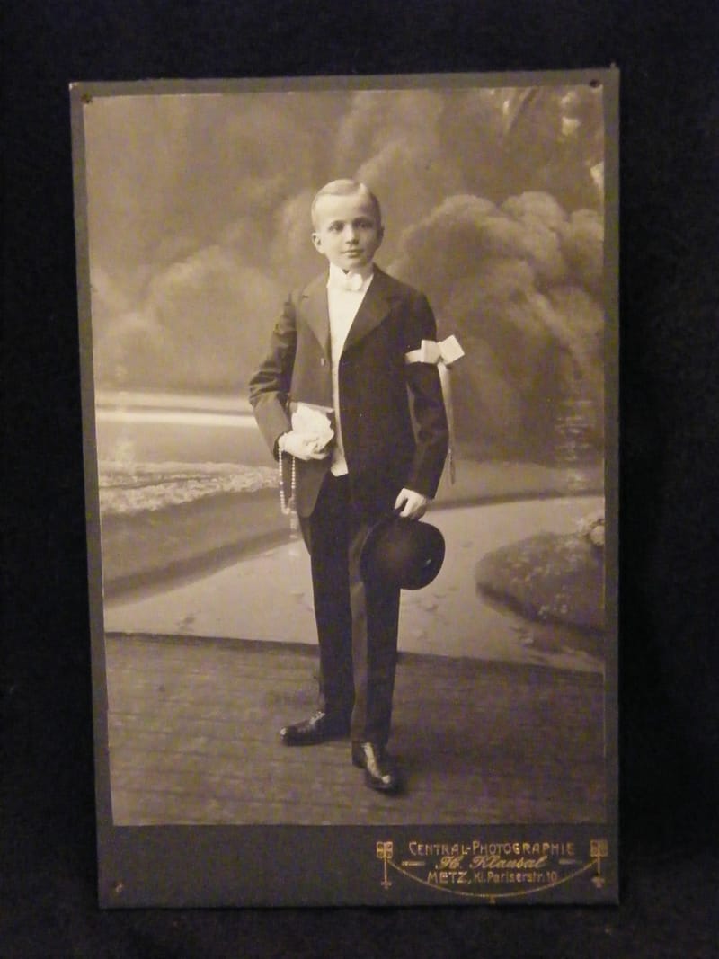 "Photographie Communiant H Klausal Metz  XIX ème Siècle"