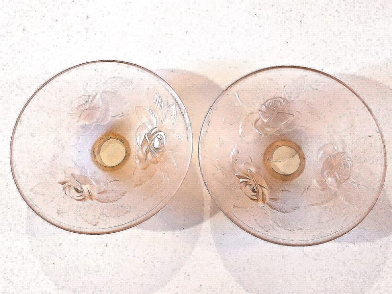 Tulipes Muller Frères Lunéville Art Déco Verre Moulé Roses Vasques