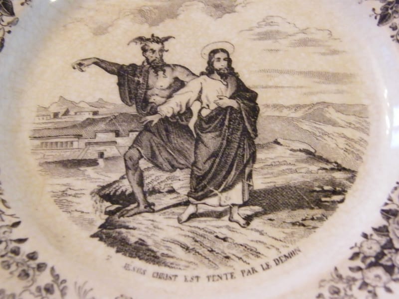 Choisy le Roi Hautin & Boulenger Jésus tenté par le démon Assiette Parlante — view 2 of 3