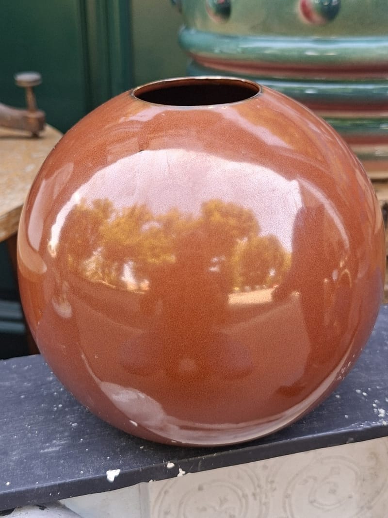Vase Boule Céramique signé