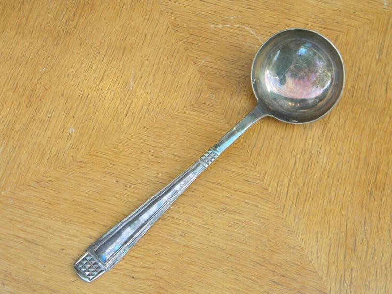 Christofle Louche Potage Art Déco Argent Plaqué Alfénide Diamant Silver