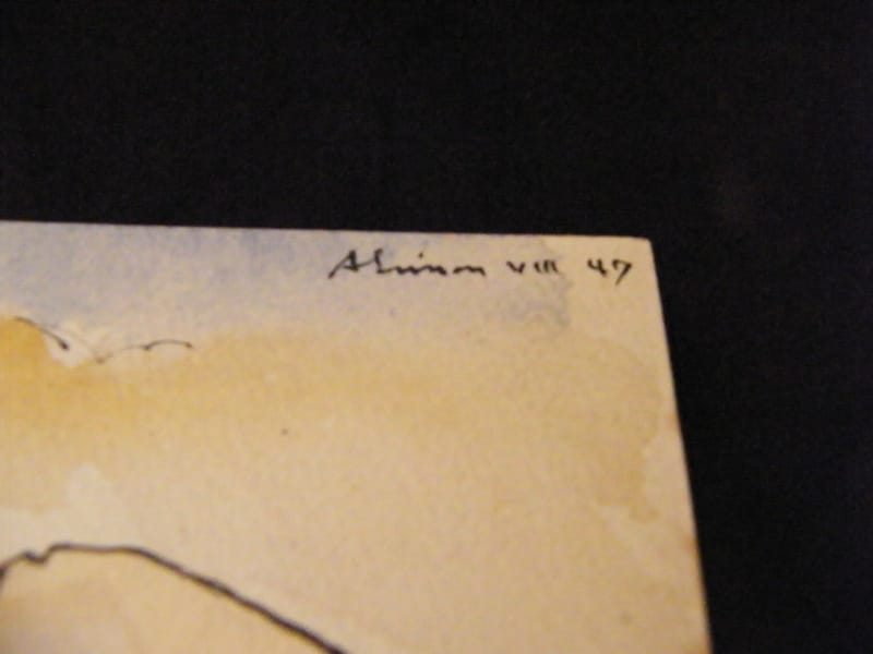 Paysan André Simon 1926-2014 1947 Artiste Lorrain Aquarelle — vue 2