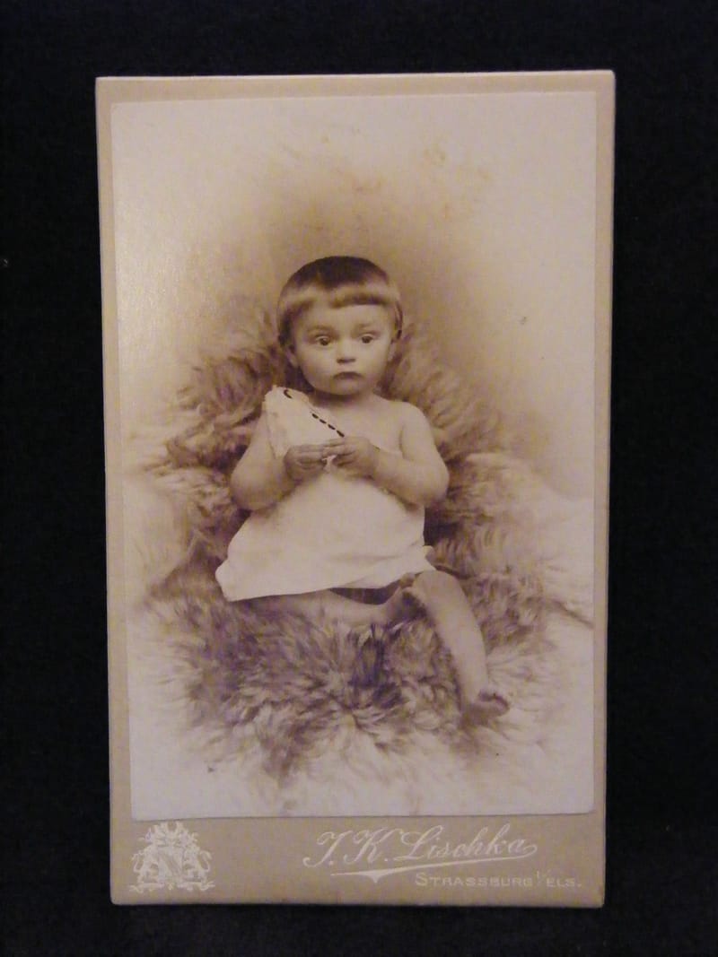 "Photographie CDV Enfant JK Lischka Strasbourg XIX ème Siècle"