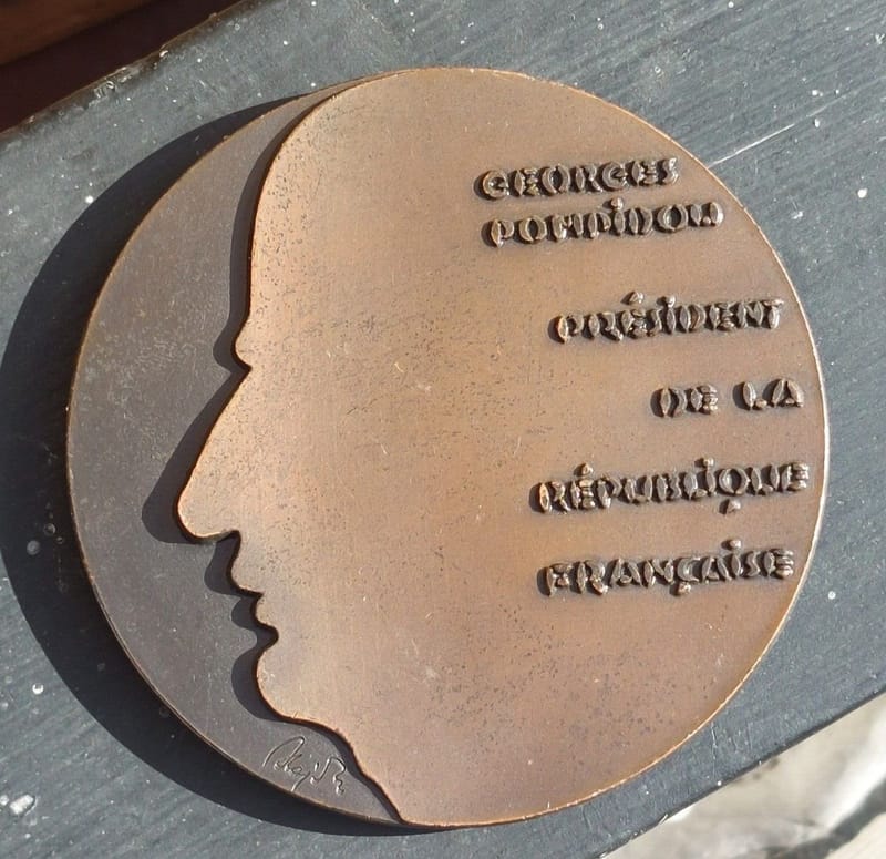 Médaille Cuivre Georges Pompidou 1970 Joly