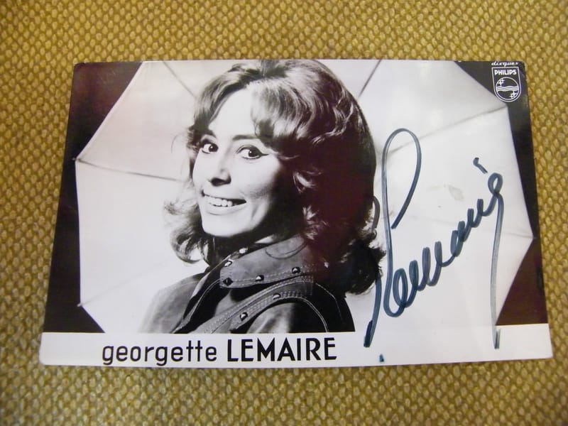 "Carte Autographe Georgette Lemaire"