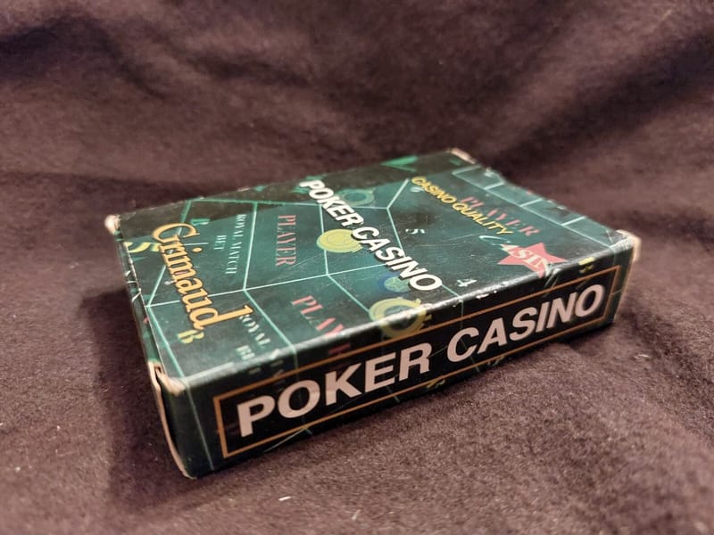 Cartes Grimaud Poker Casino sous blister — vue 2