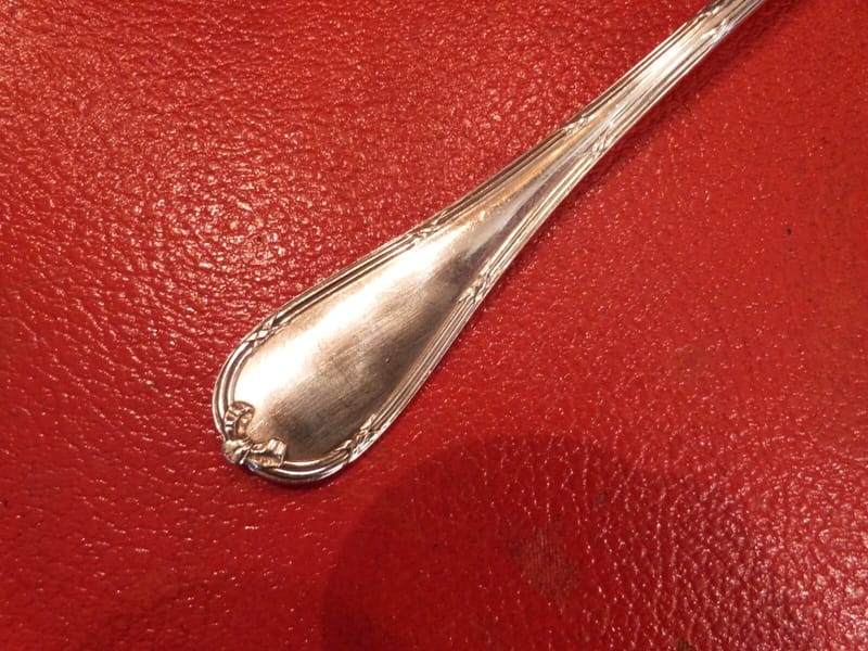 Christofle Cuillère crème Rubans Argent Plaqué Silver Silber — vue 2