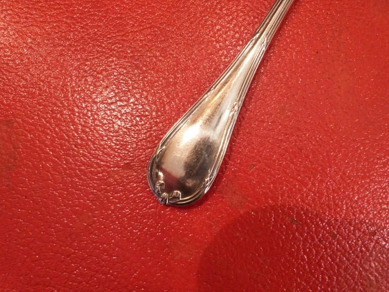 Christofle Cuillère crème Rubans Argent Plaqué Silver Silber — vue 6