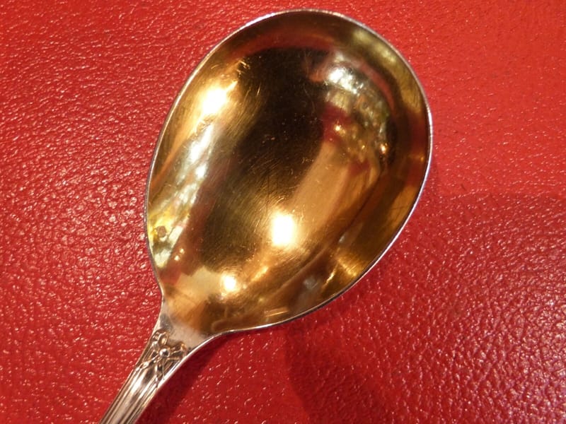 Christofle Cuillère crème Rubans Argent Plaqué Silver Silber — vue 3