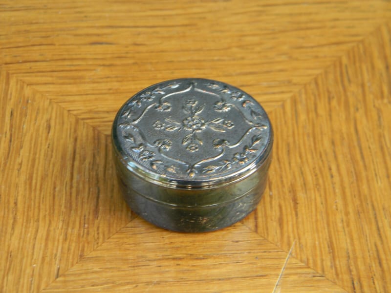 Boite Ronde Pilulier Argent Plaqué Silver Silber N°2