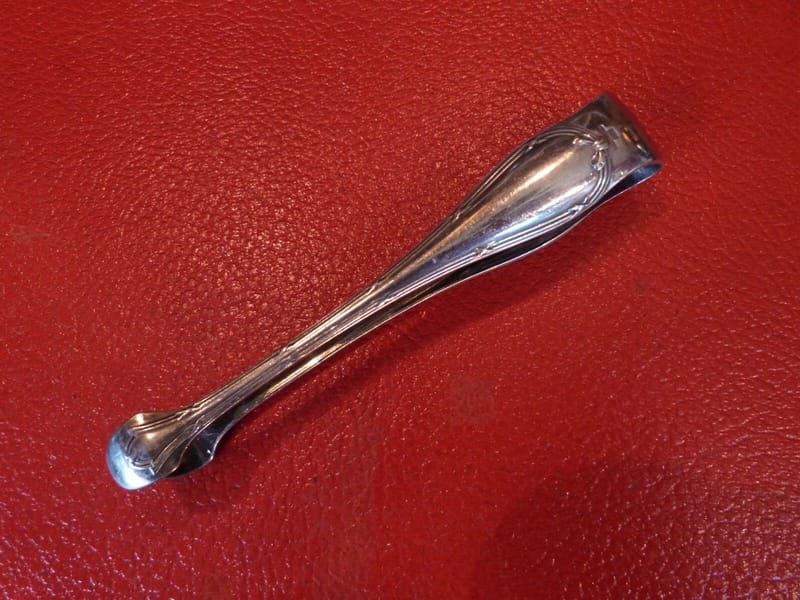 Christofle Pince Sucre Rubans Argent Plaqué Silver Silber