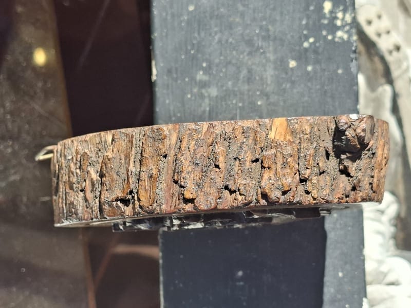 Crucifixion Souvenir Jérusalem Hébreux Bois Olivier Début XX ème siècle — vue 5