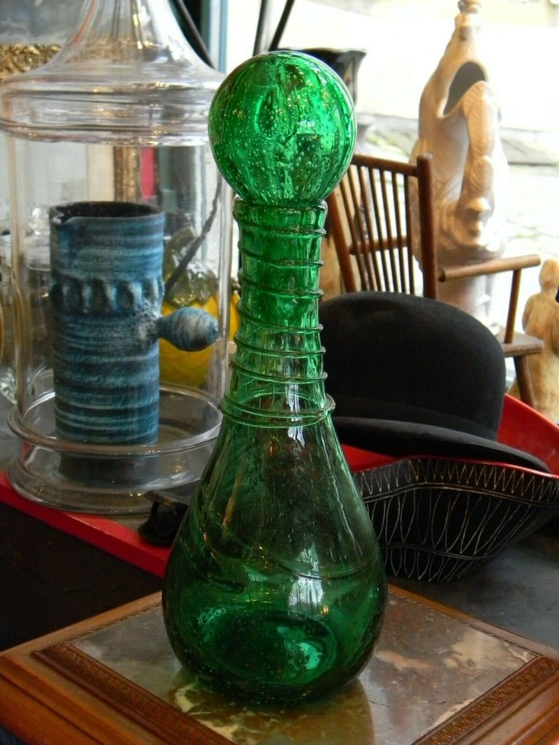 Carafe Verre Bullé Années 70 Space Age
