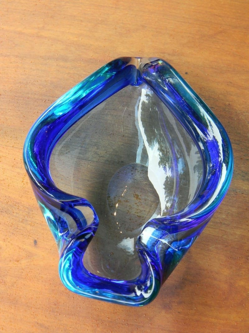 Murano Somerso Cendrier As Pique Verre