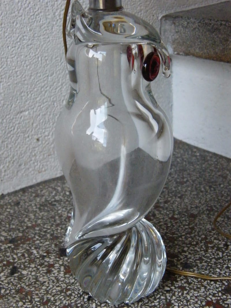 Lampe Chouette Hibou Cristal Années 60 — vue 4