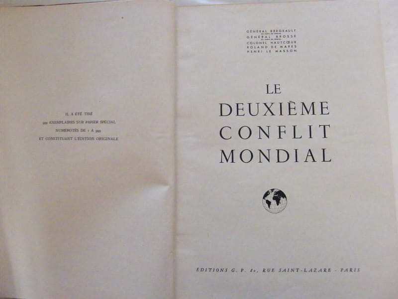 Le deuxième conflit mondial 1946 2 Tomes Maurice Baumont WWII — vue 2