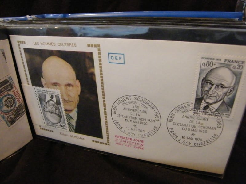 "Enveloppe 1er jour Robert Schuman 1975 + 1 Timbre non oblitéré"
