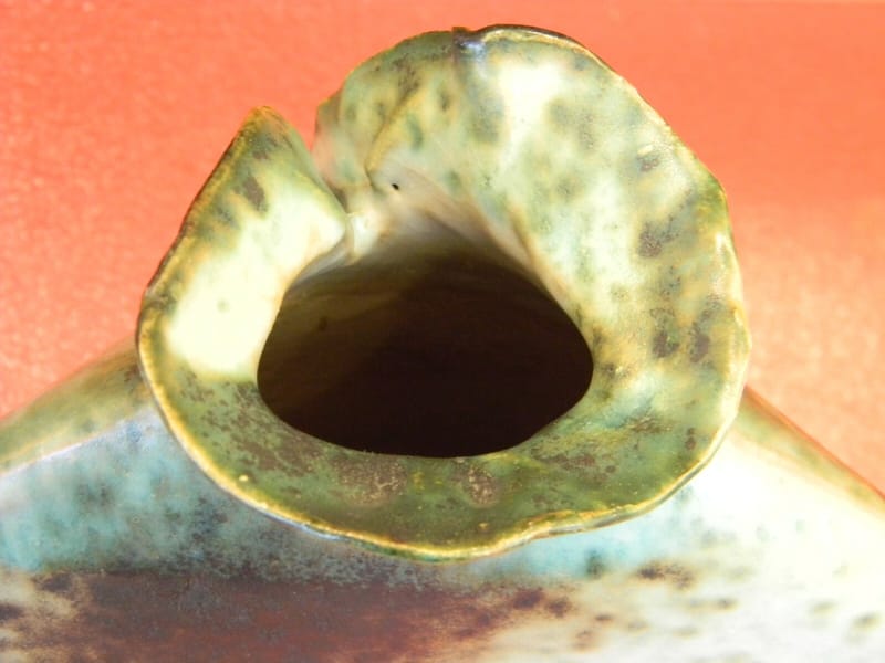 Vase Forme Libre Céramique Bel Emaillage Signé — vue 5