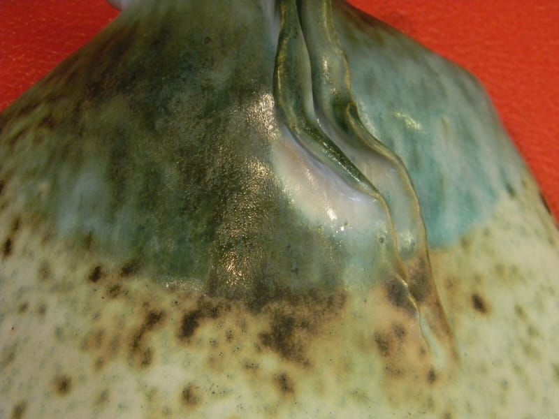 Vase Forme Libre Céramique Bel Emaillage Signé — vue 7
