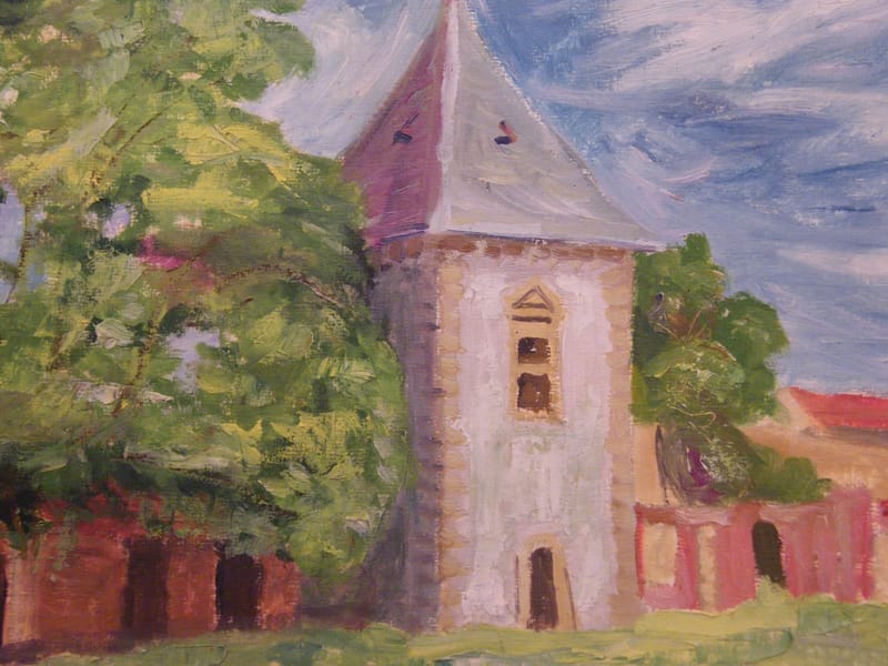 Ferme André Simon 1926-2014 Artiste Lorrain 1994 Huile Papier — vue 2