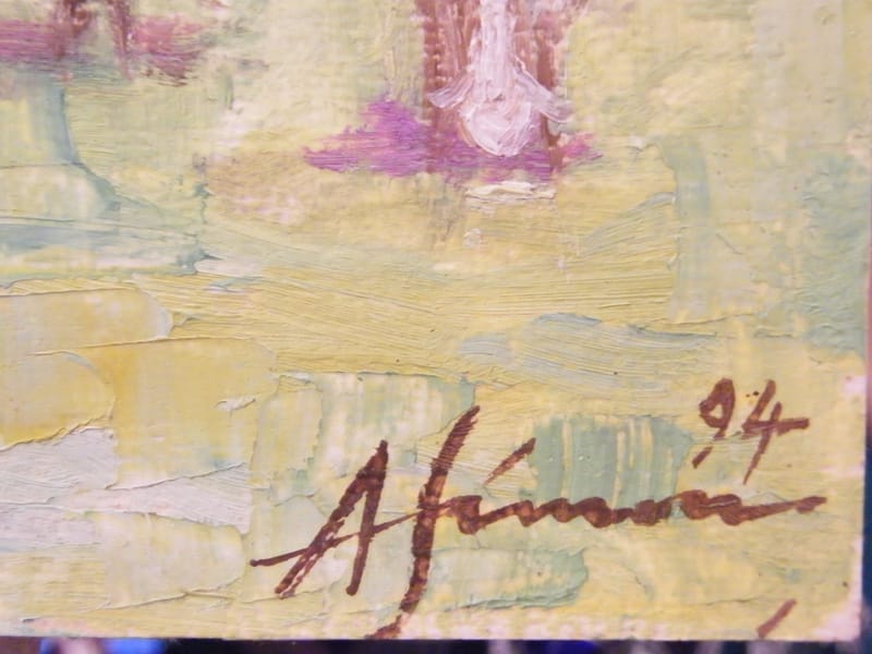 Ferme André Simon 1926-2014 Artiste Lorrain 1994 Huile Papier — vue 3