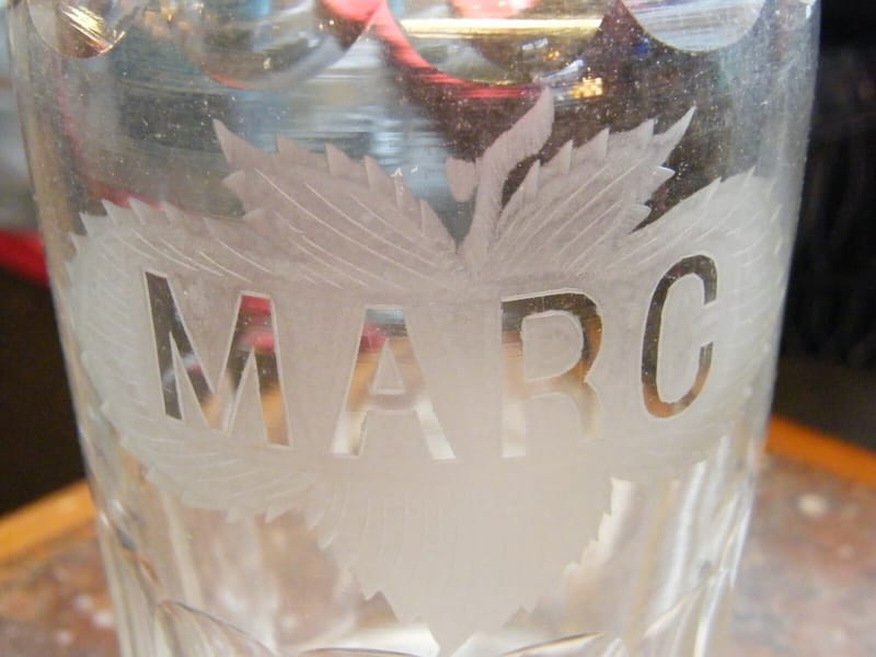 Bouteille Marc Pans Coupés Verre XIX ème siècle — vue 2