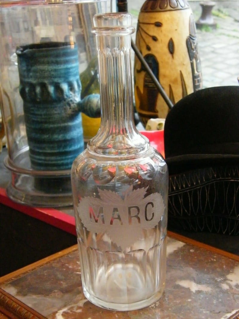 Bouteille Marc Pans Coupés Verre XIX ème siècle