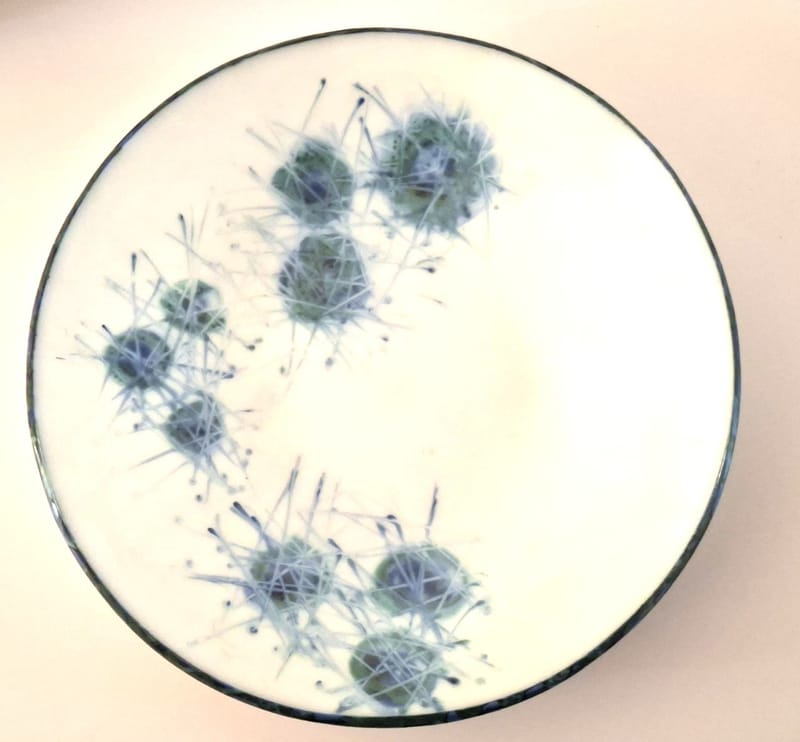 Bernard Gilbert Coupe Verre Opaline Signée Maitre Verrier