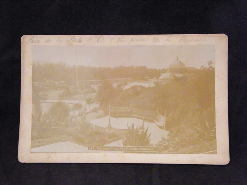"Photographie Albuminée XIX ème siècle Golden Gate Park  A G Mc Donald"