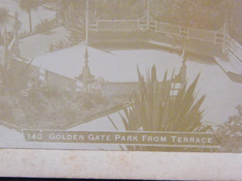 "Photographie Albuminée XIX ème siècle Golden Gate Park  A G Mc Donald" — vue 2