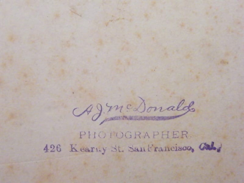 "Photographie Albuminée XIX ème siècle Golden Gate Park  A G Mc Donald" — vue 4