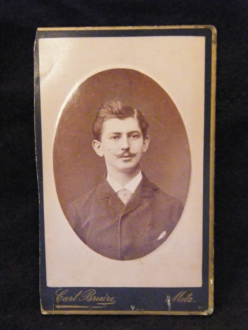 "Photographie CDV Homme Carl Bruère Metz  XIX ème Siècle 5"