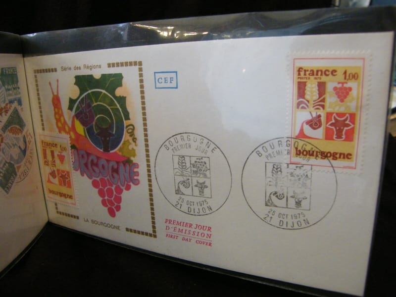 "Enveloppe 1er jour Bourgogne 1975 + 1 Timbre non oblitéré"