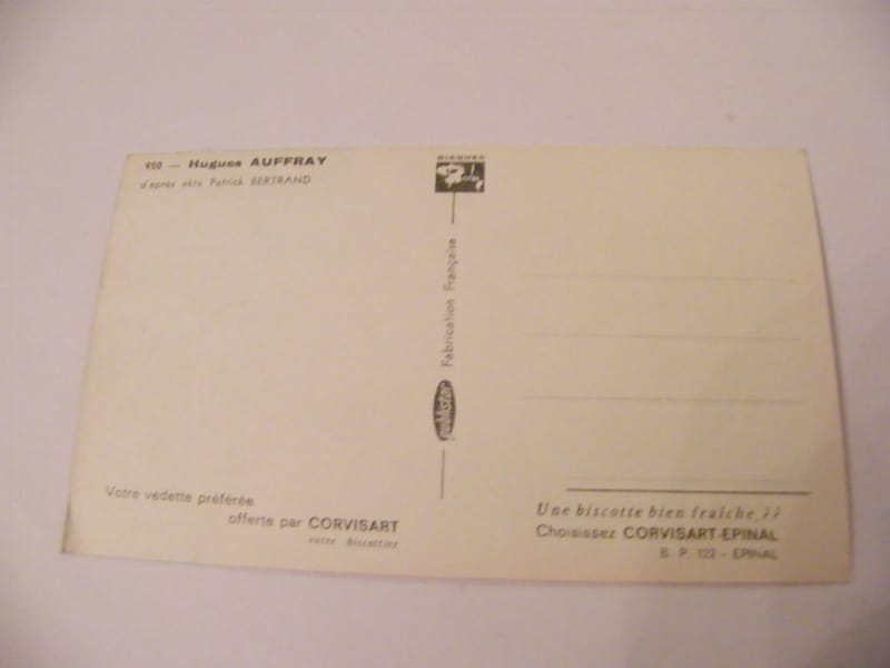 "Carte Photo Hugues Aufray   Biscottes Corvisart 950" — vue 2