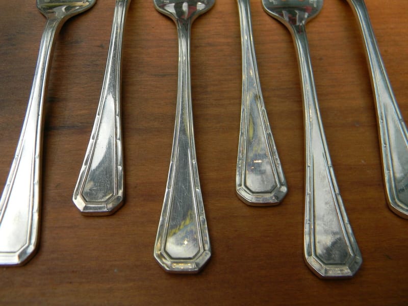 Christofle Fourchettes Huitres Art Déco Modèle Tosca Argent Plaqué Silver — vue 2