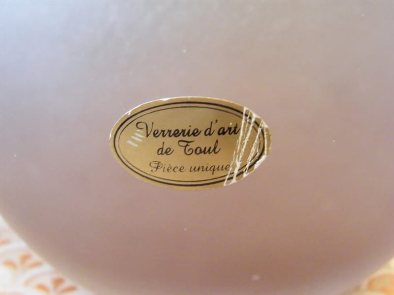 Vase boule Verre Verrerie d'Art de Toul Pièce Unique — vue 2