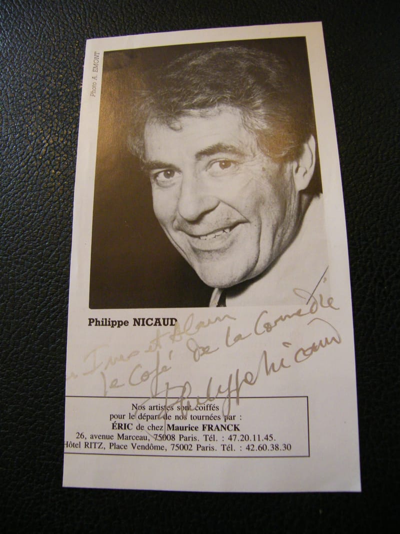"Dédicace Philippe Nicaud Comédien"