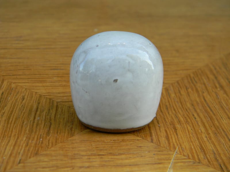 Hibou Chouette en Céramique Blanche 3,5 cm — vue 3