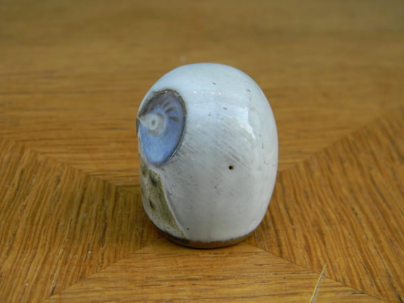 Hibou Chouette en Céramique Blanche 3,5 cm — vue 4