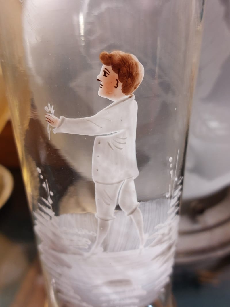 Mary Gregory Verre Décor Emaillé — vue 2