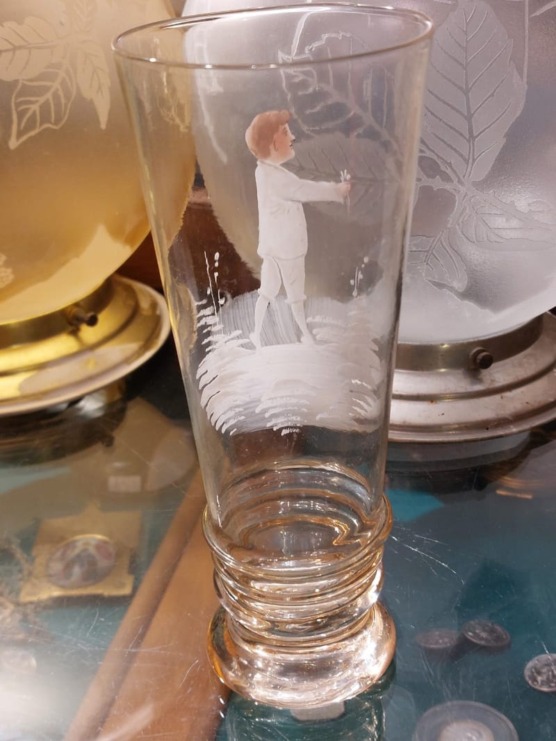Mary Gregory Verre Décor Emaillé — vue 5