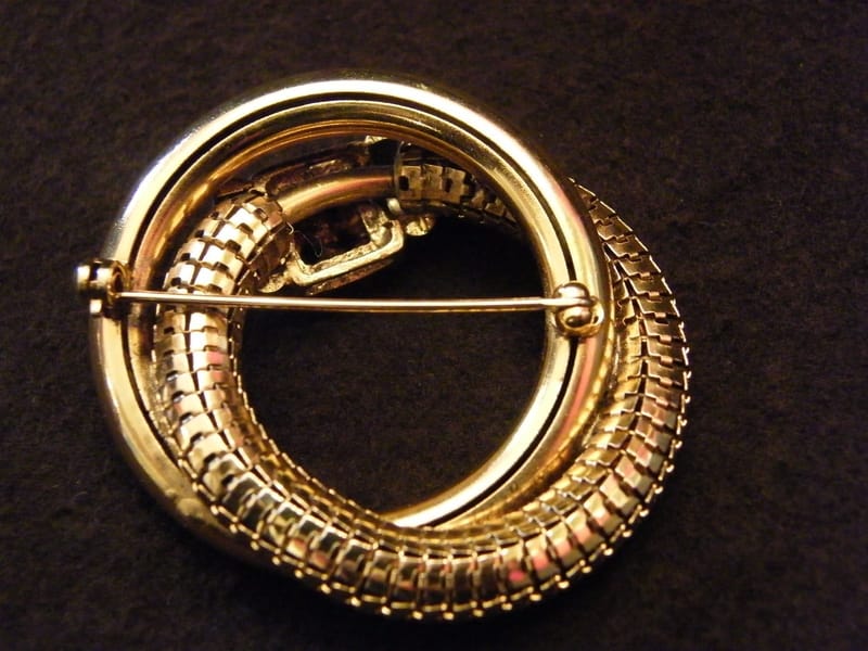"Broche en Métal Doré Strasses Cristal" — vue 2