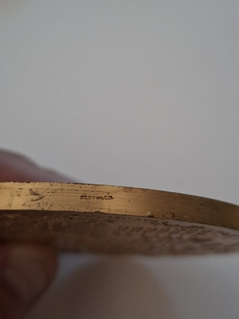 Médaille Bronze Calendrier 1974 Bronze Florentin Mauviel — vue 5