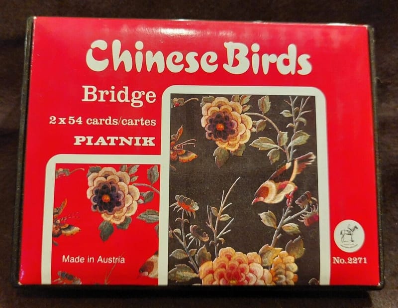 Cartes Chinese Birds Bridge Piatnik Austria en Boite