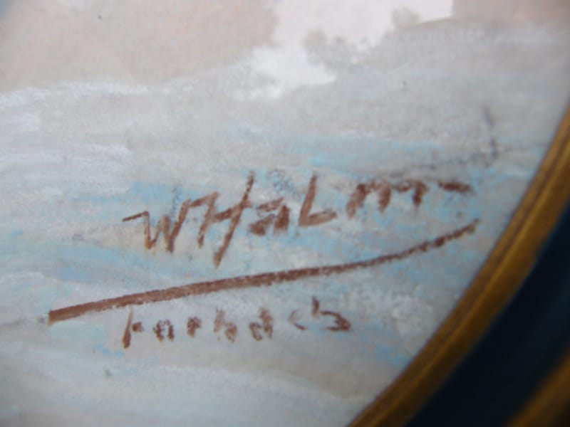 Femme années 30 Signé W Halm Forbach Pastel — vue 3
