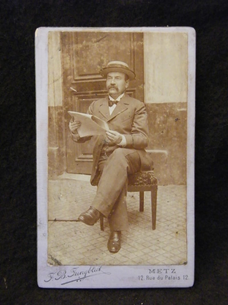 "Photographie CDV Homme JB Jungblud Rue du Palais Metz XIX ème Siècle"