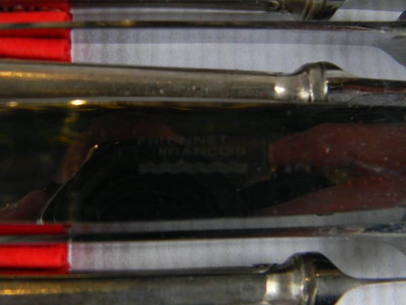 François Frionnet Couteaux Viande Louis XV Argent Plaqué Silver Silber — vue 4
